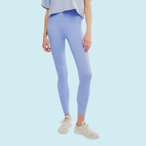 Free People Movement Leggings Large Blue Never Better 7/8 Heathered High Waist